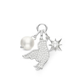 Charm argint cu perla naturala, pasare si stea DiAmanti AN6176-PRH-AS